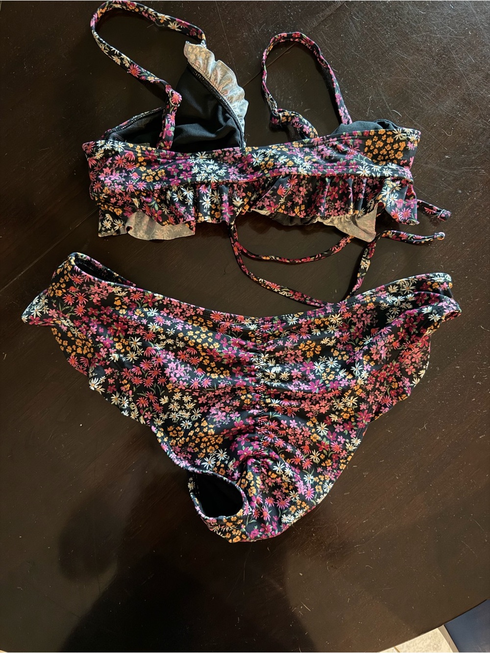 Adore Me Tiffany Floral Ruffle Tie-Front Bikini - Picture 5 of 9